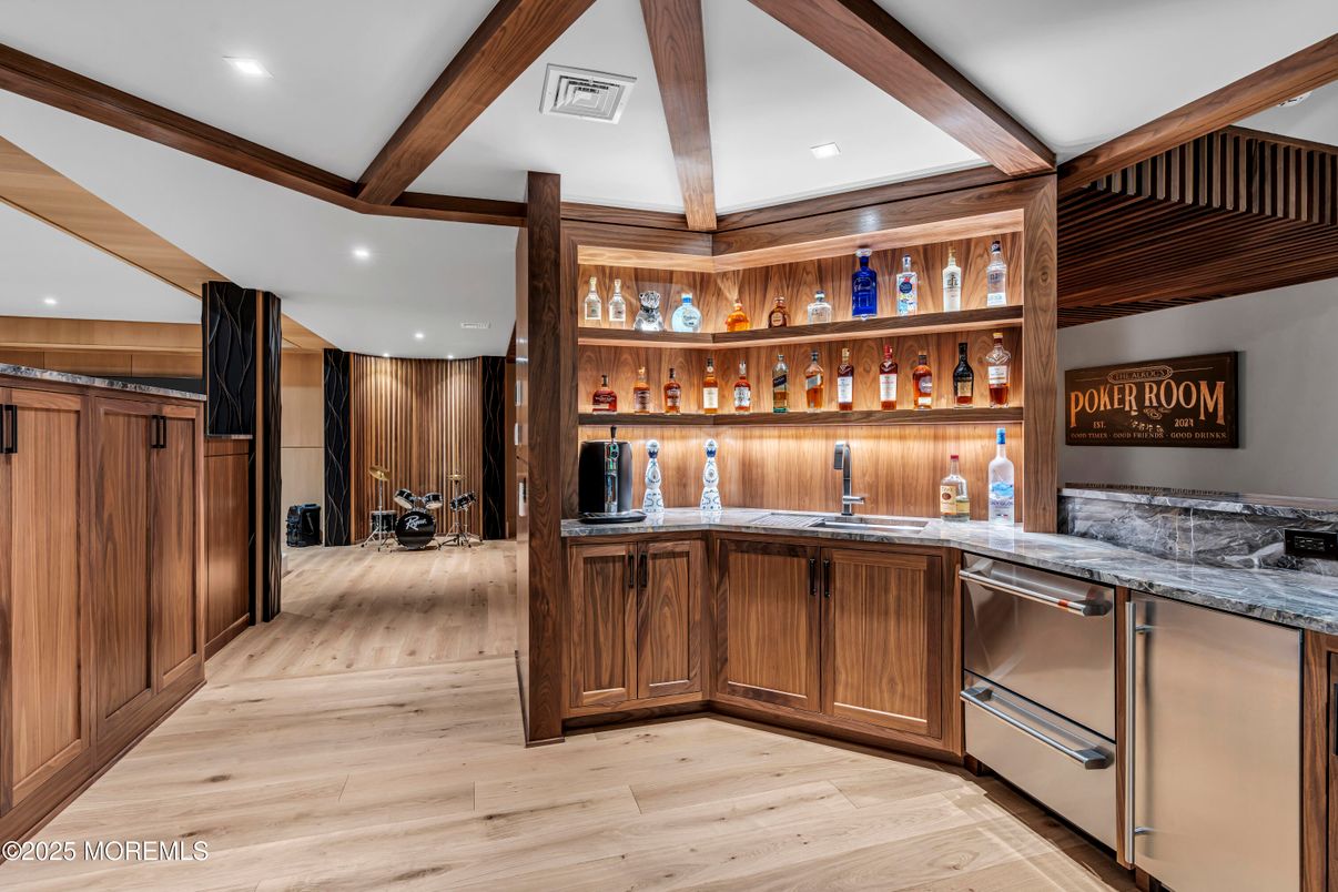 Interior, Recessed Lighting, Wooden Beams, Wood Texture Flooring