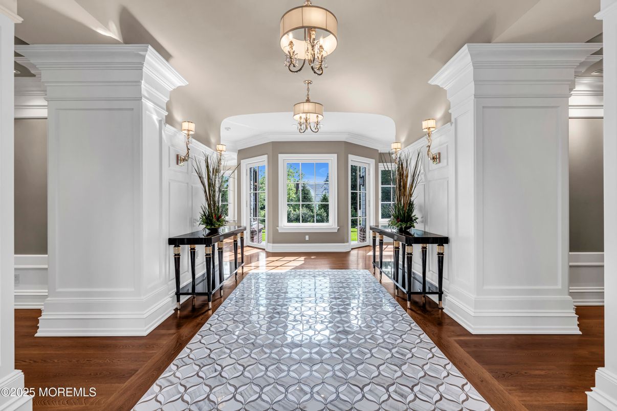 Chandelier, Interior, Wood Texture Flooring