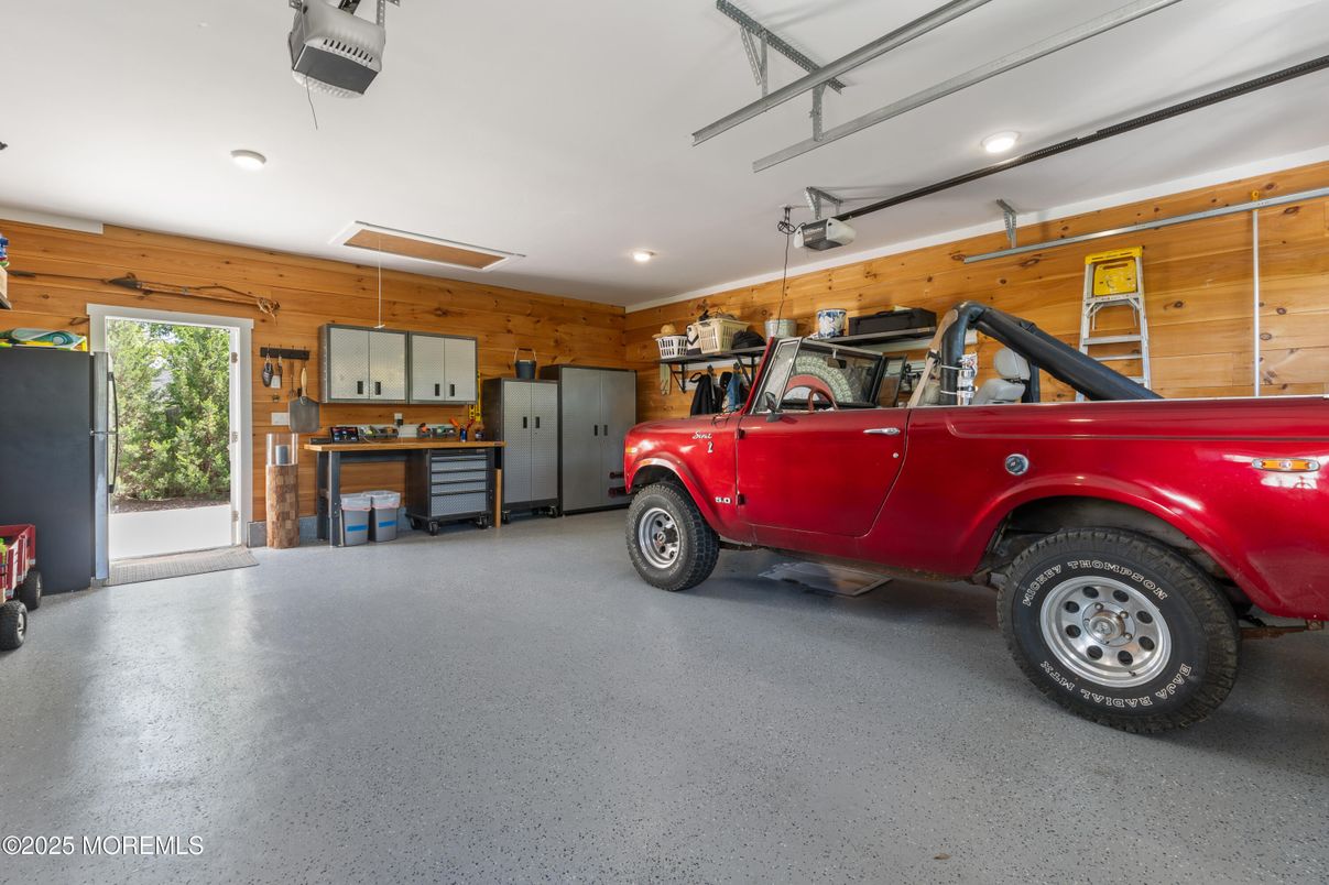 Garage, Interior, Recessed Lighting, Wooden Walls