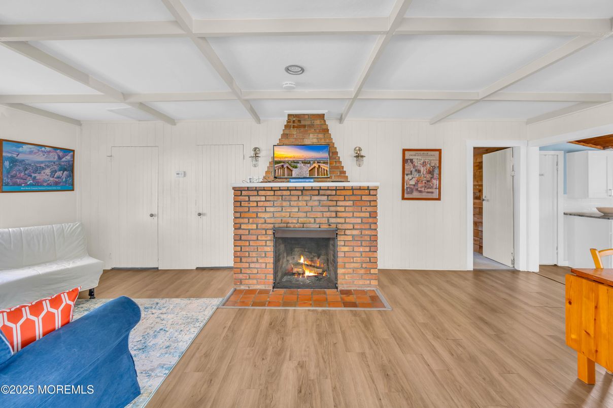 Fireplace, Interior, Wood Texture Flooring