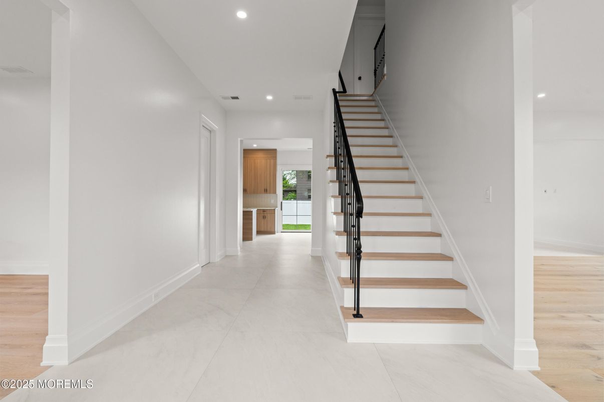 Interior, Marble, Recessed Lighting, Wood Texture Flooring