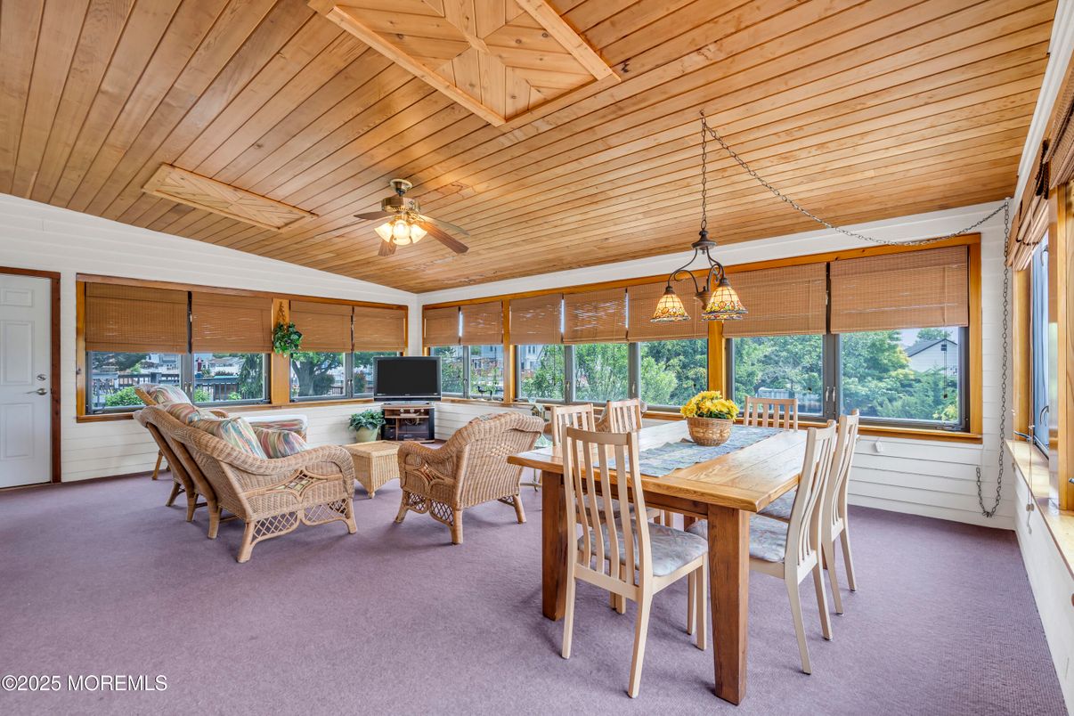 Dining room, Interior, Living room, Pendant Lights, Wooden Ceilings