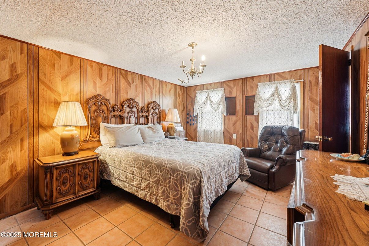 Bedroom, Chandelier, Interior, Wooden Walls