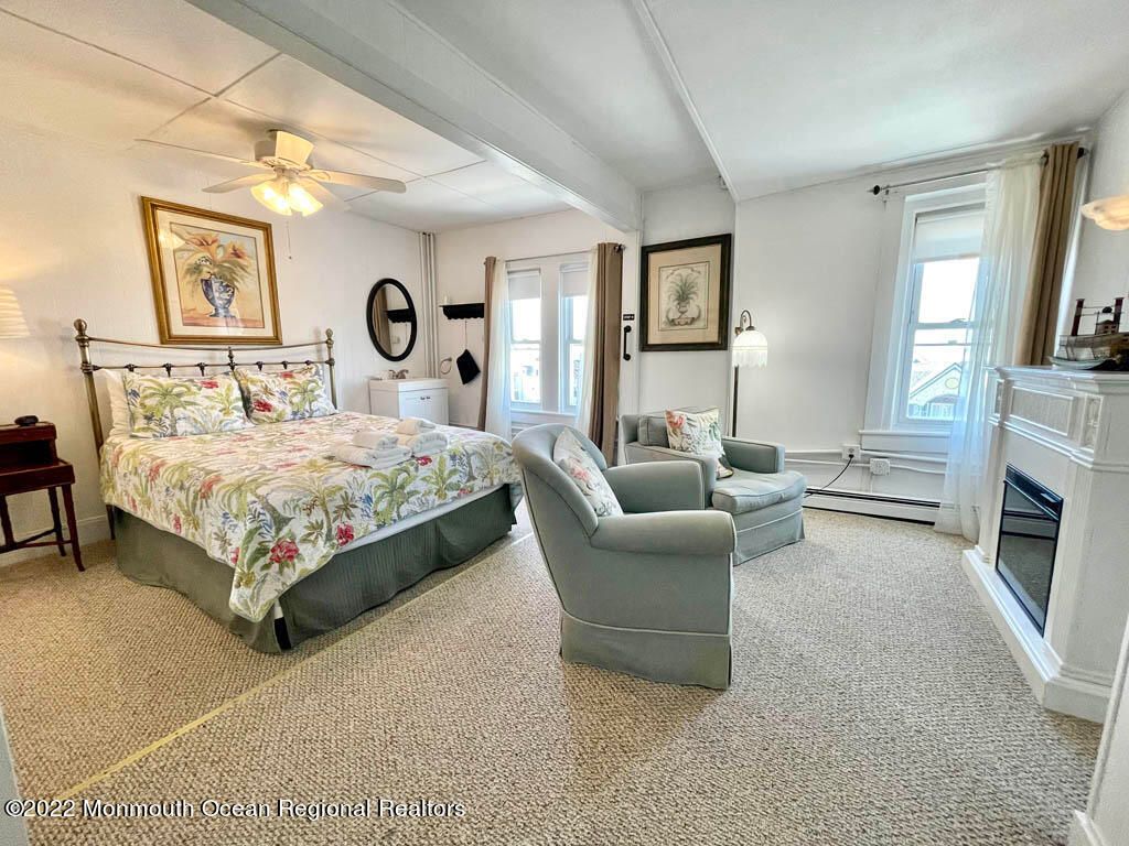 Bedroom, Fireplace, Interior