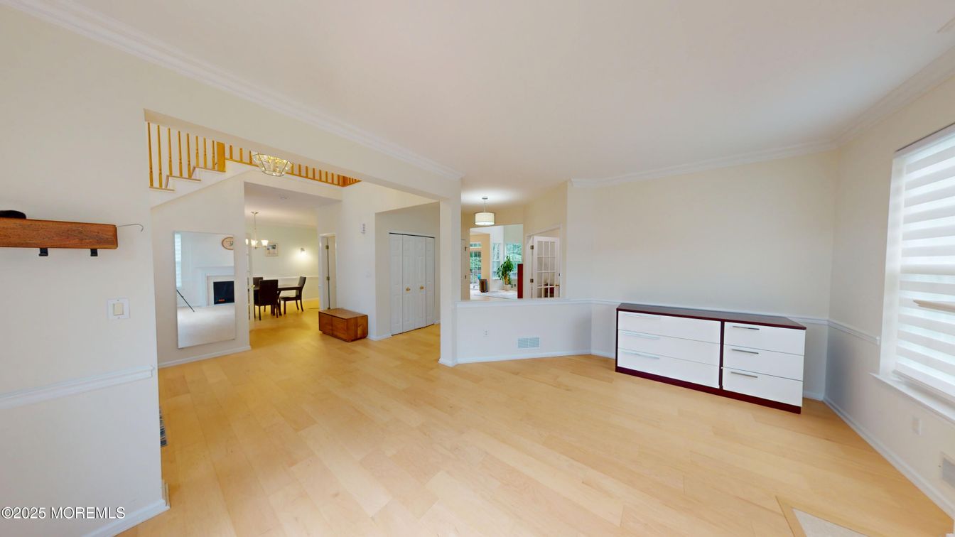 Dining room, Fireplace, Interior, Wood Texture Flooring