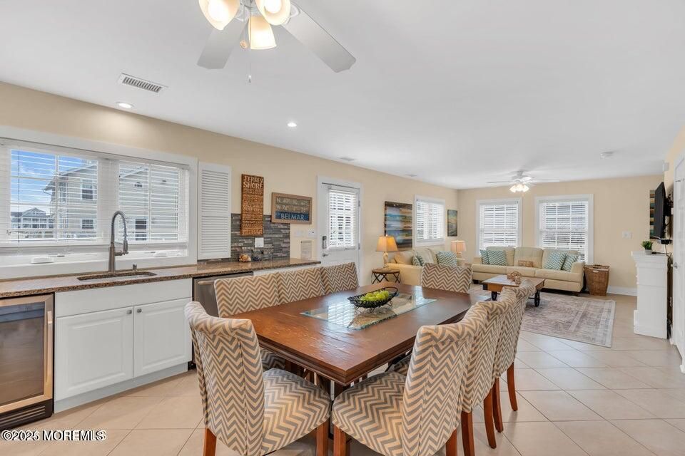 Dining room, Interior, Kitchen, Living room, Recessed Lighting