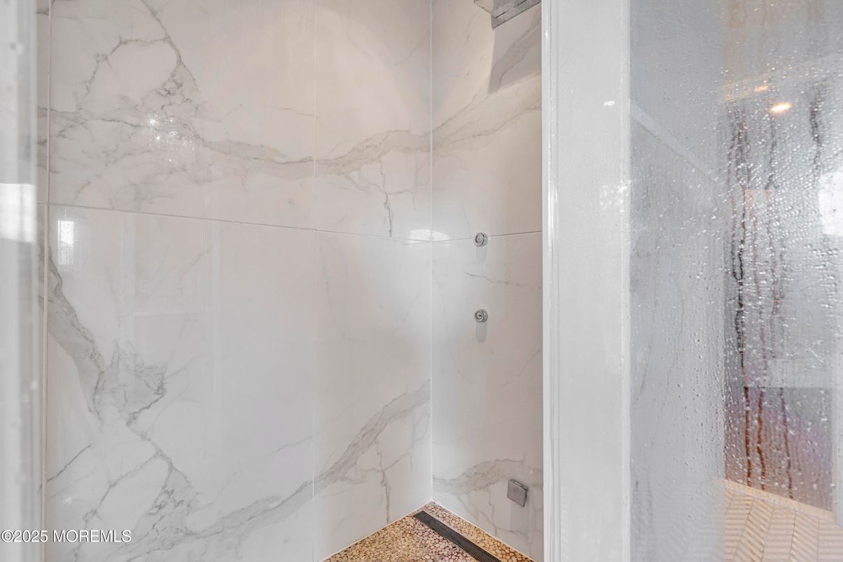 Bathroom, Glass Shower, Interior, Marble Walls