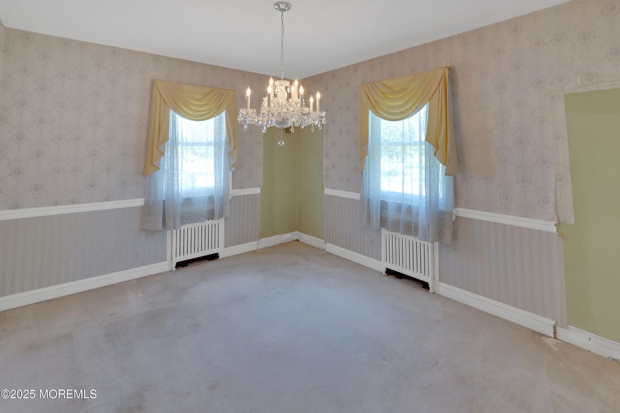 Chandelier, Empty room, Interior