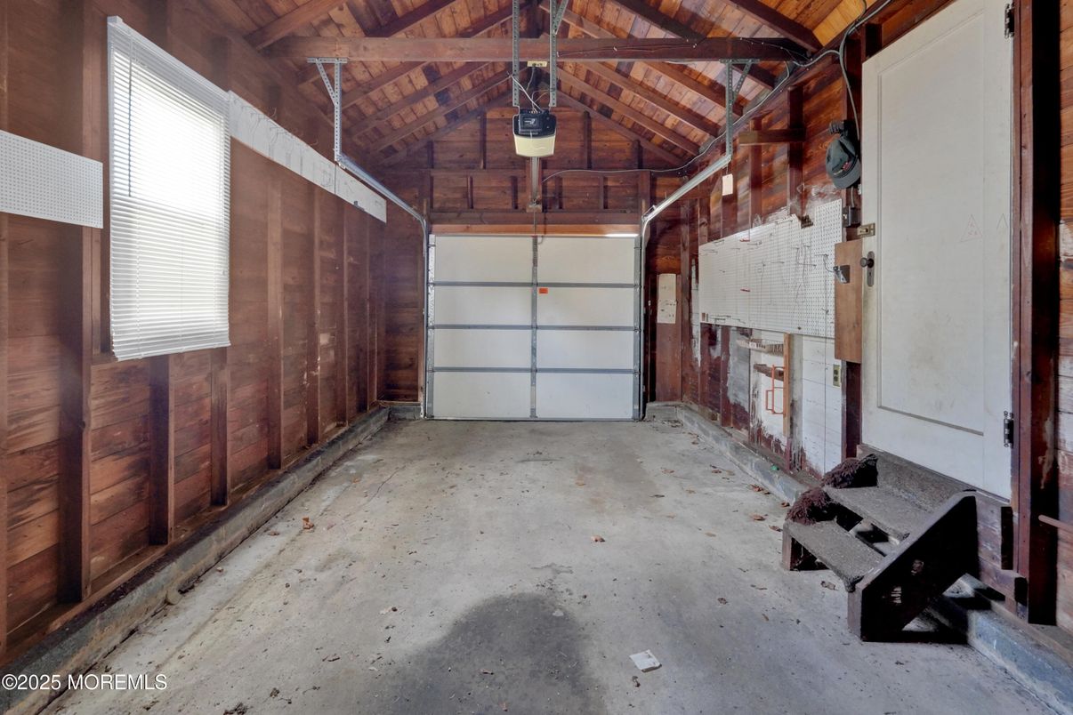 Garage, Interior, Wooden Beams, Wooden Ceilings, Wooden Walls