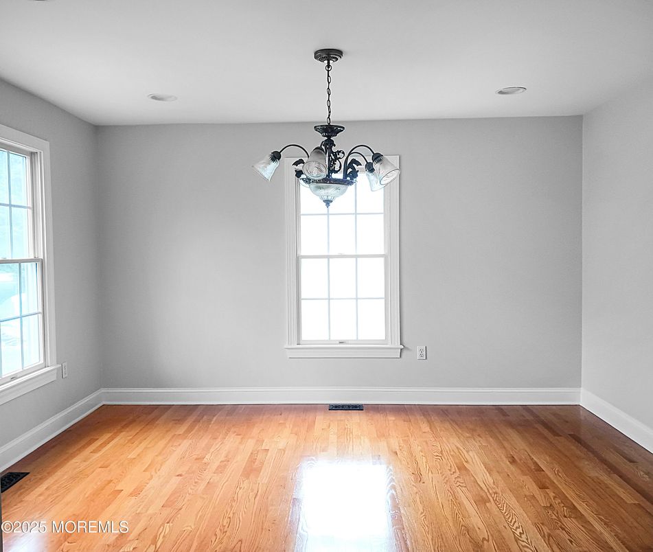 Chandelier, Empty room, Interior, Wood Texture Flooring