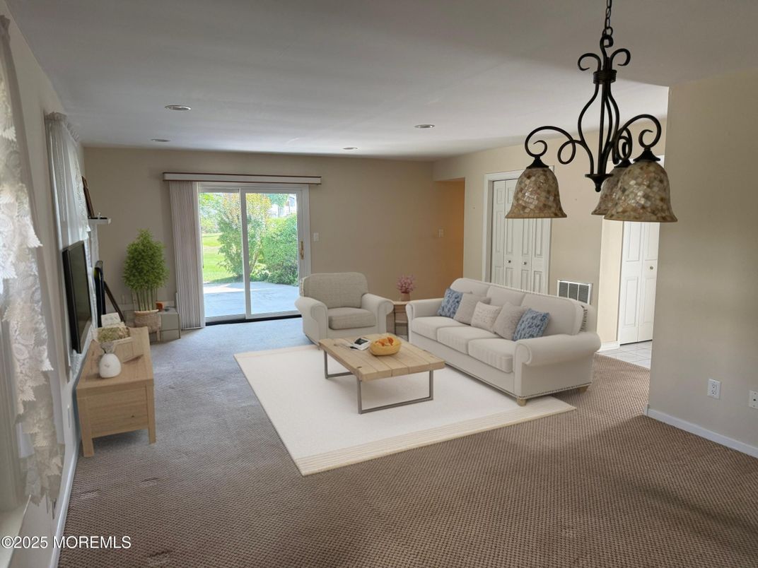 Dining room, Fireplace, Interior, Living room, Recessed Lighting