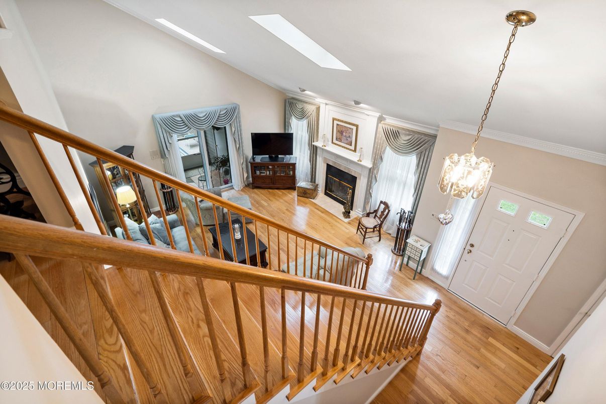Chandelier, Fireplace, Interior, Wood Texture Flooring