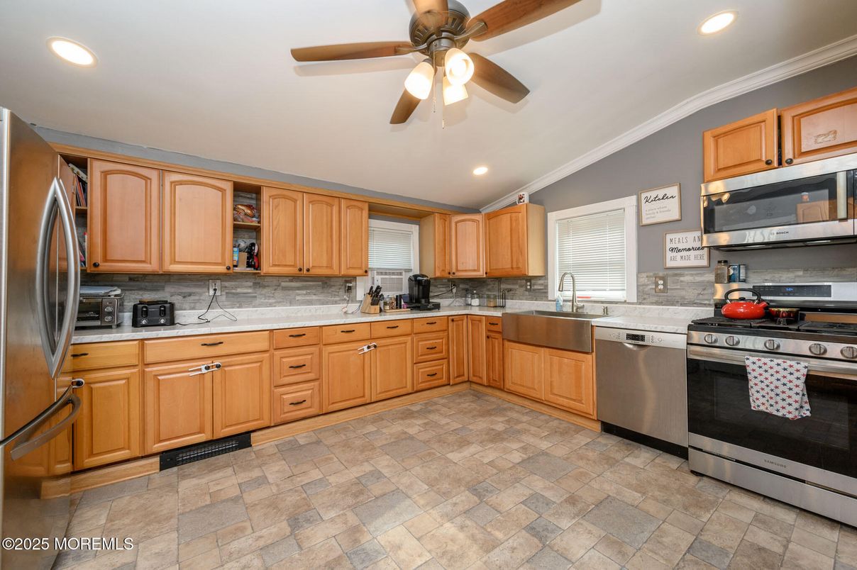 Interior, Kitchen, Recessed Lighting, Stainless Steel Appliances
