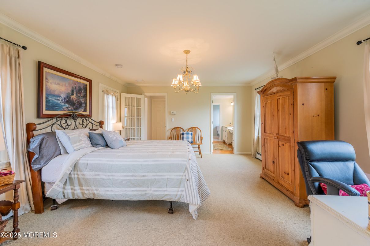 Bedroom, Chandelier, Interior