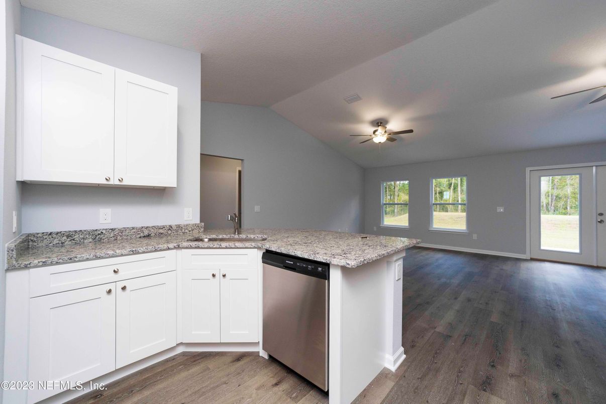 Interior, Kitchen, Wood Texture Flooring