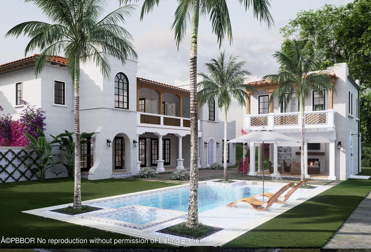 Exterior, Facade, Pool, Spanish Mediterranean