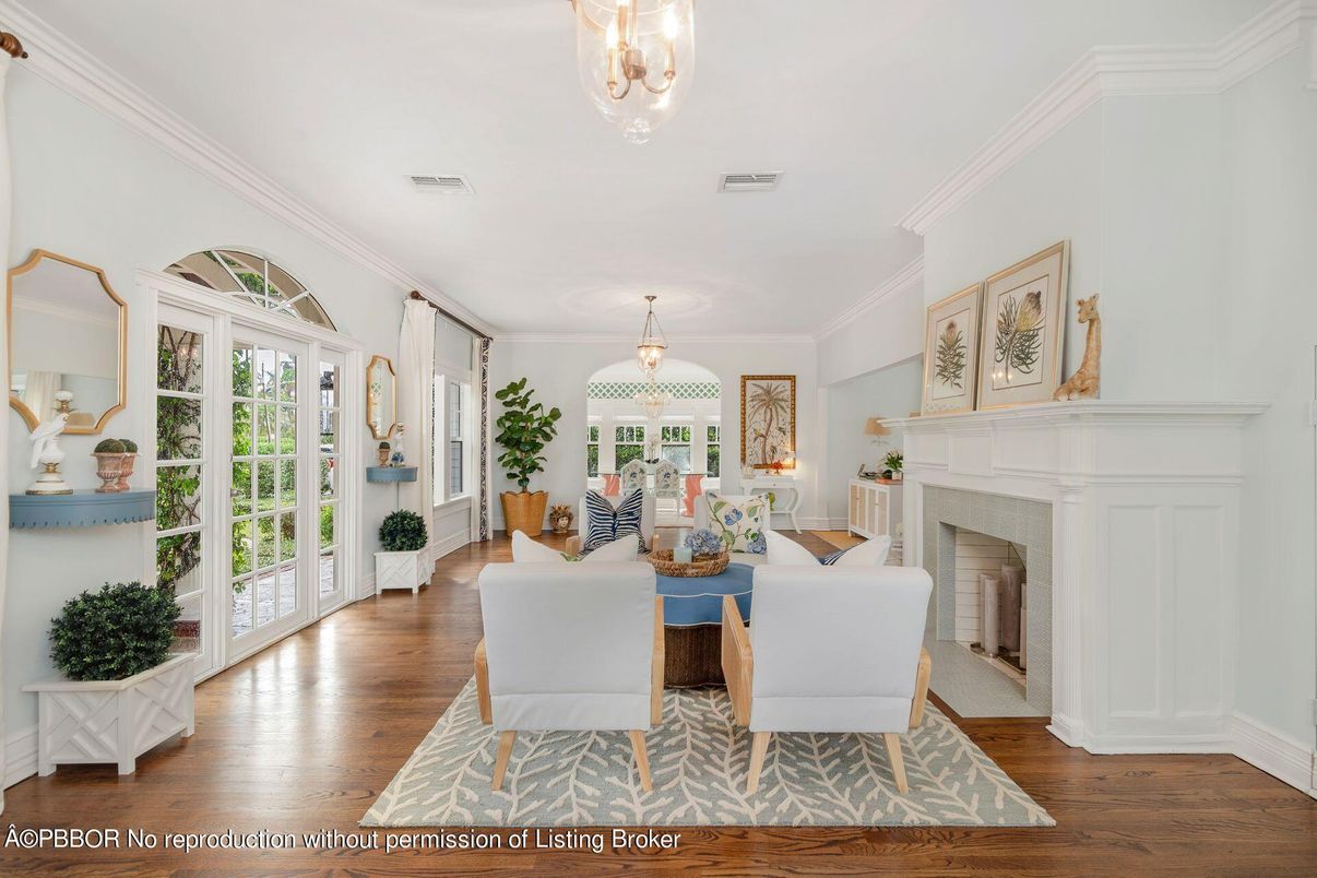 Dining room, Fireplace, Interior, Living room, Wood Texture Flooring