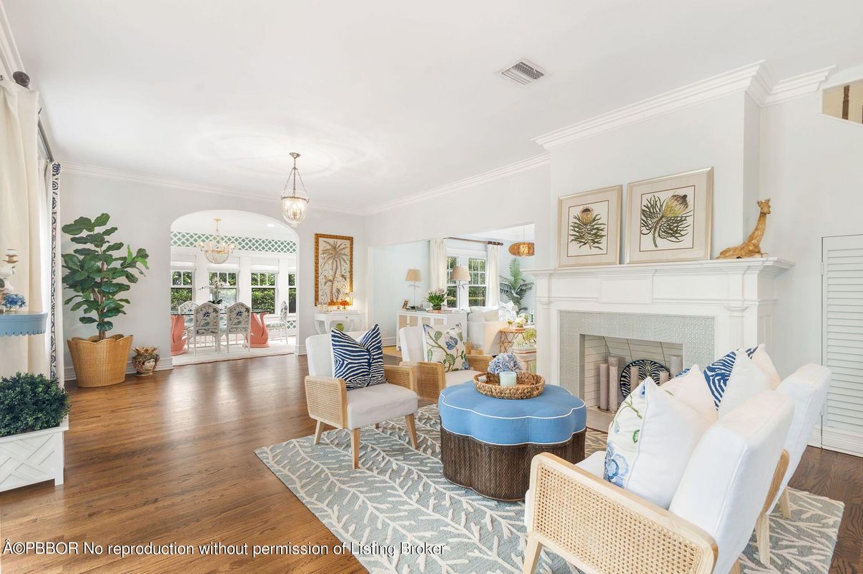 Fireplace, Interior, Living room, Pendant Lights, Wood Texture Flooring