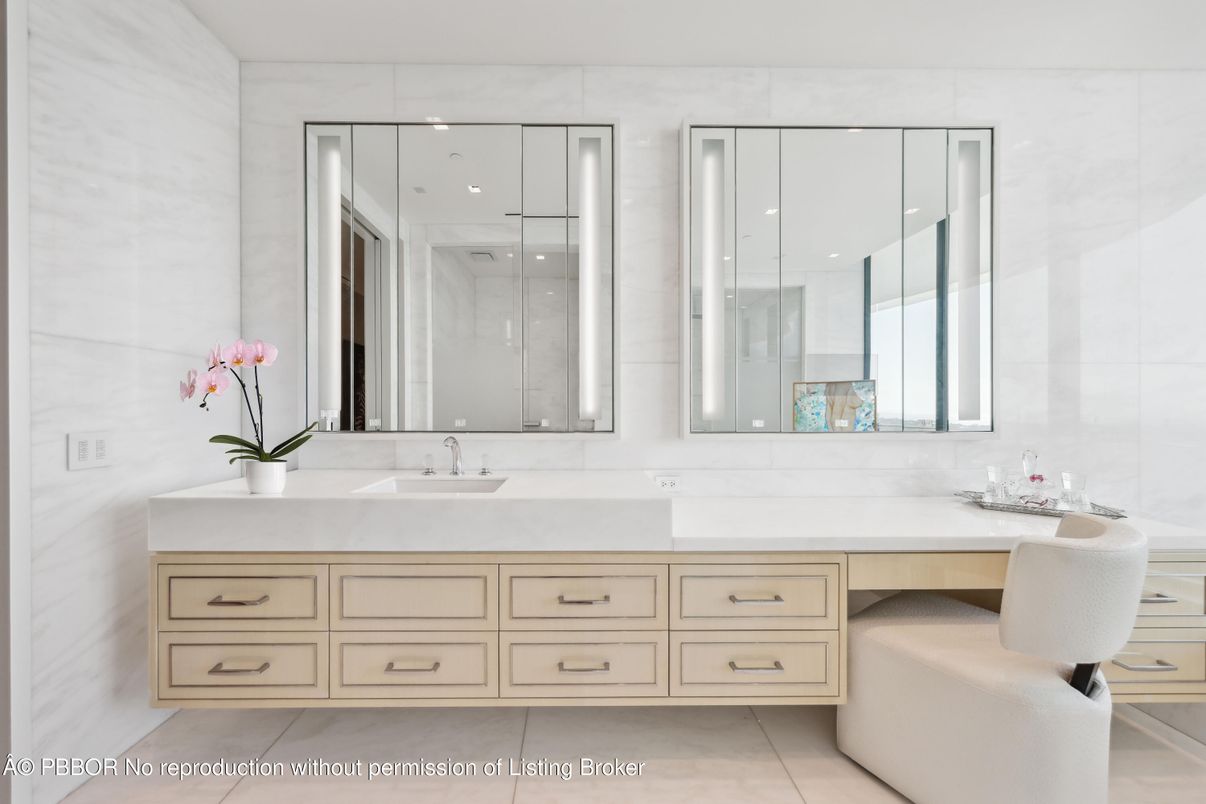 Bathroom, Dual Sink Vanities, Glass Shower, Interior