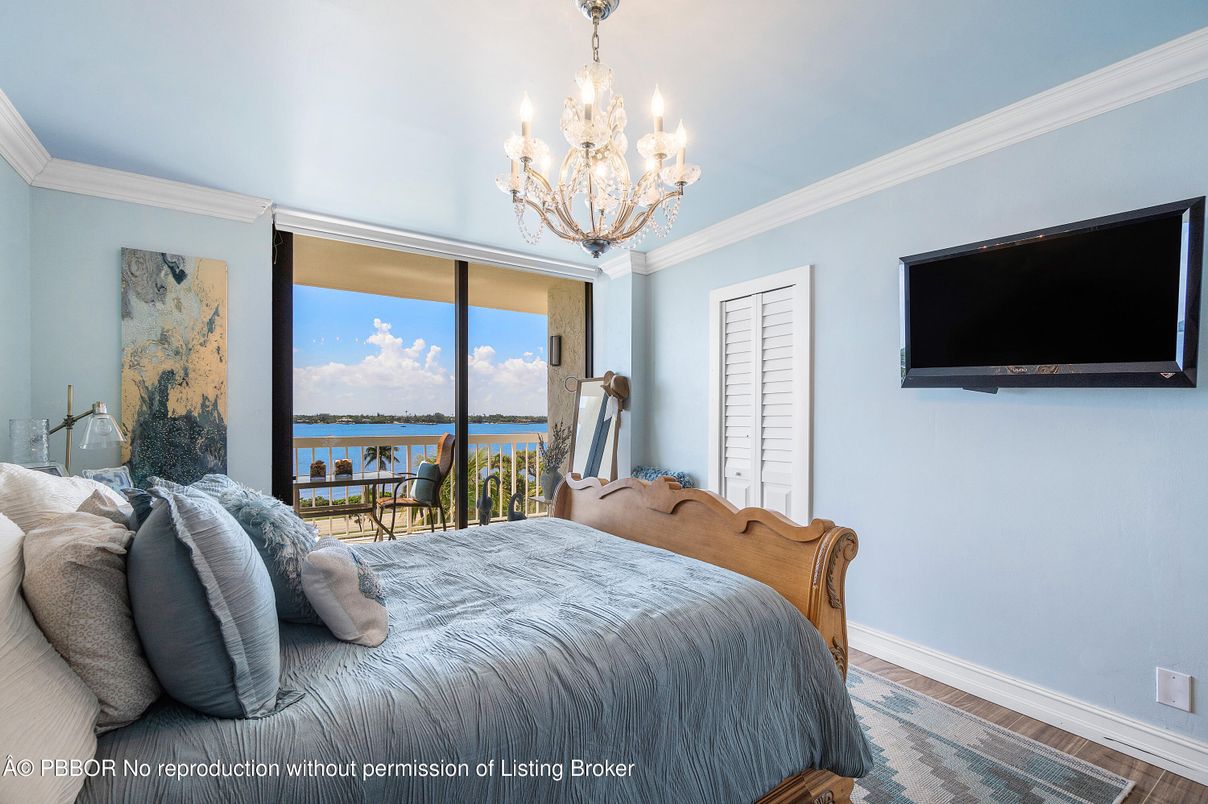 Bedroom, Chandelier, Interior, Wood Texture Flooring