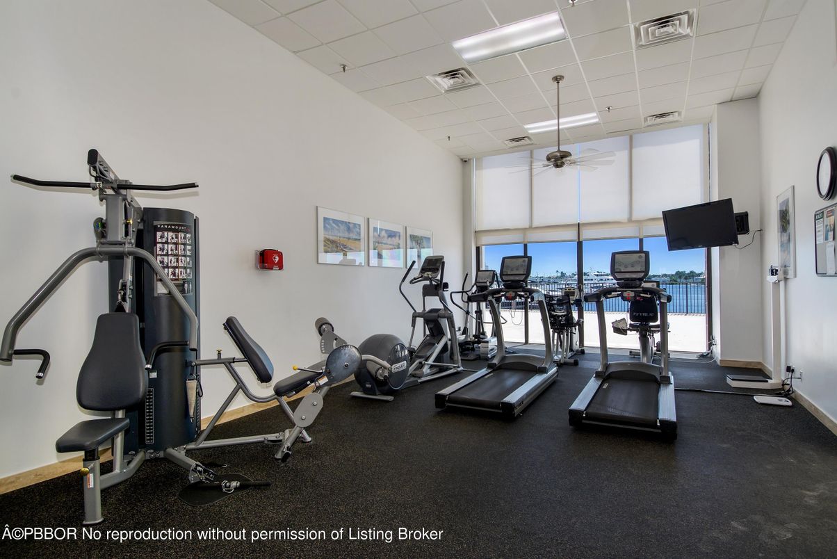 Fitness Equipment, Gym, Interior, Recessed Lighting