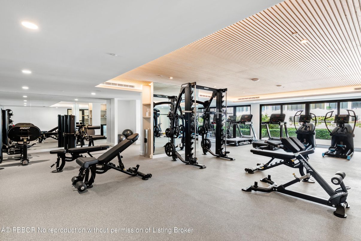 Fitness Equipment, Gym, Interior, Recessed Lighting