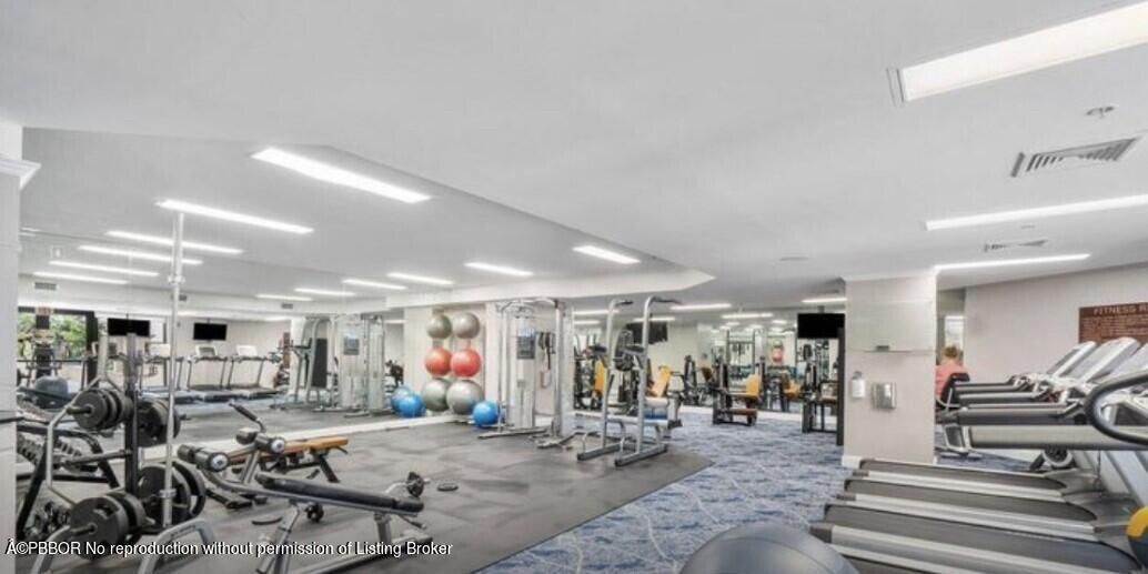 Fitness Equipment, Gym, Interior, Recessed Lighting