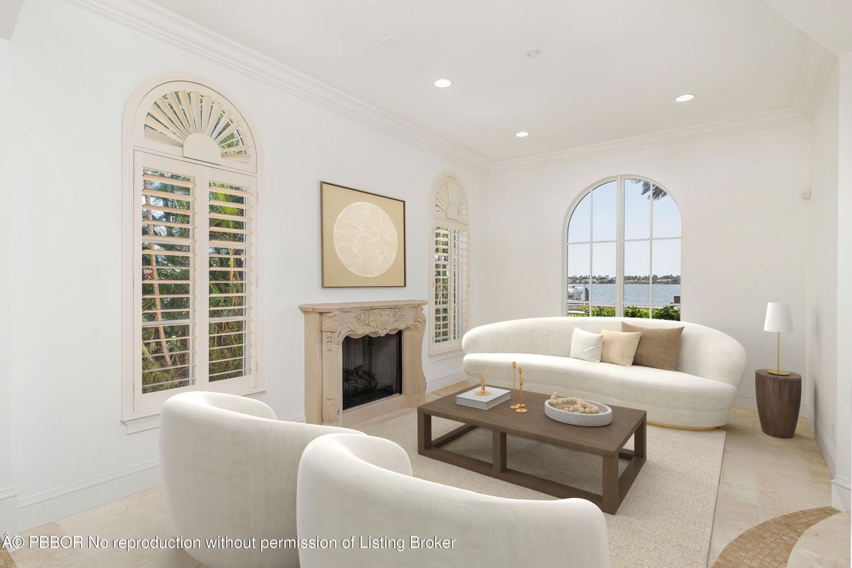 Fireplace, Interior, Living room, Recessed Lighting, Water