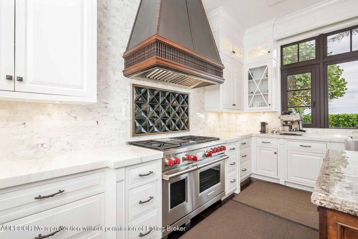 Interior, Kitchen, Marble Walls, Stainless Steel Appliances