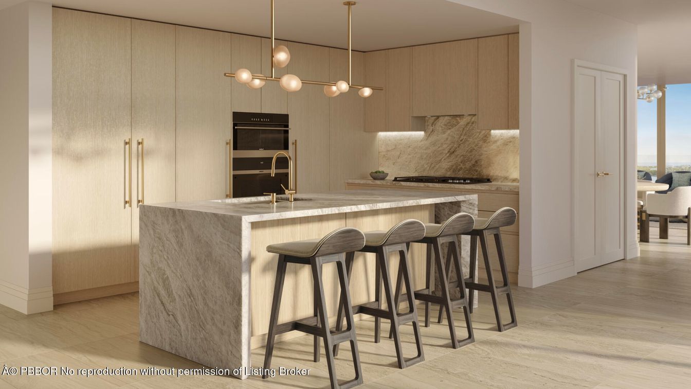 Interior, Kitchen, Pendant Lights, Stainless Steel Appliances, Wood Texture Flooring