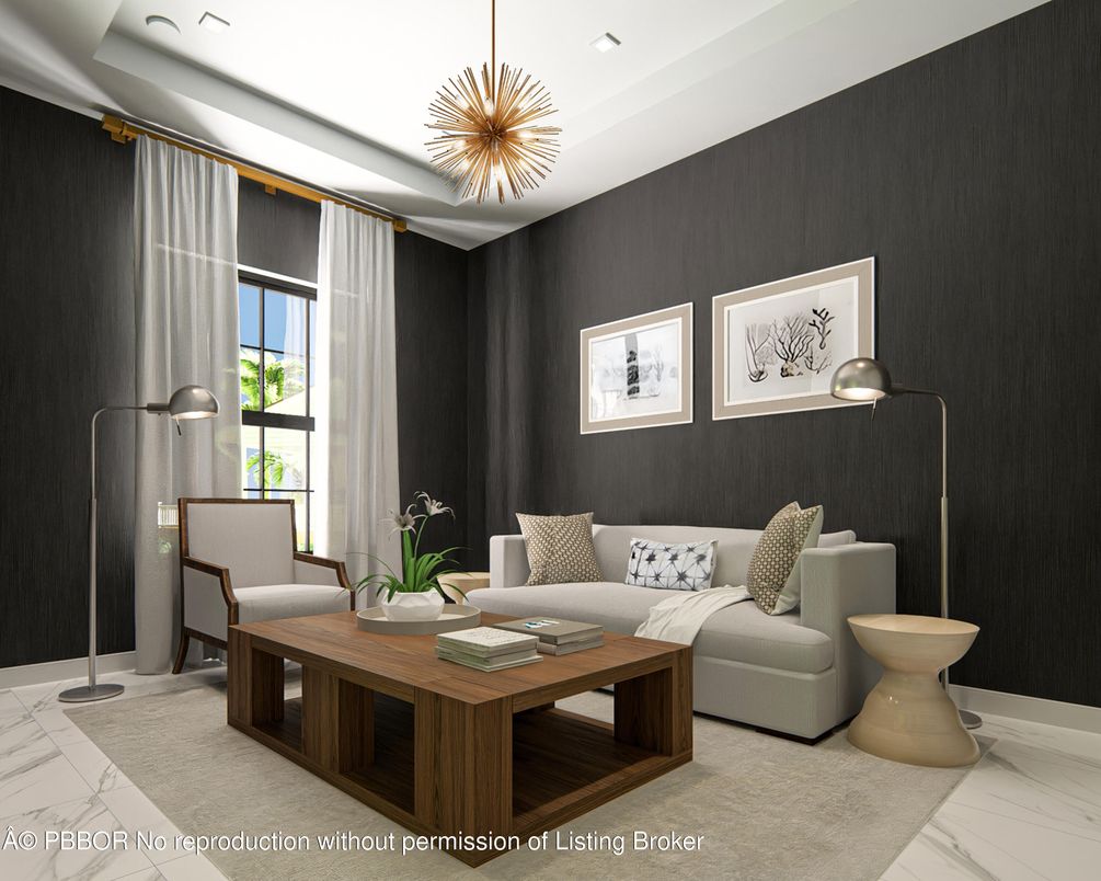 Interior, Living room, Marble, Pendant Lights, Recessed Lighting