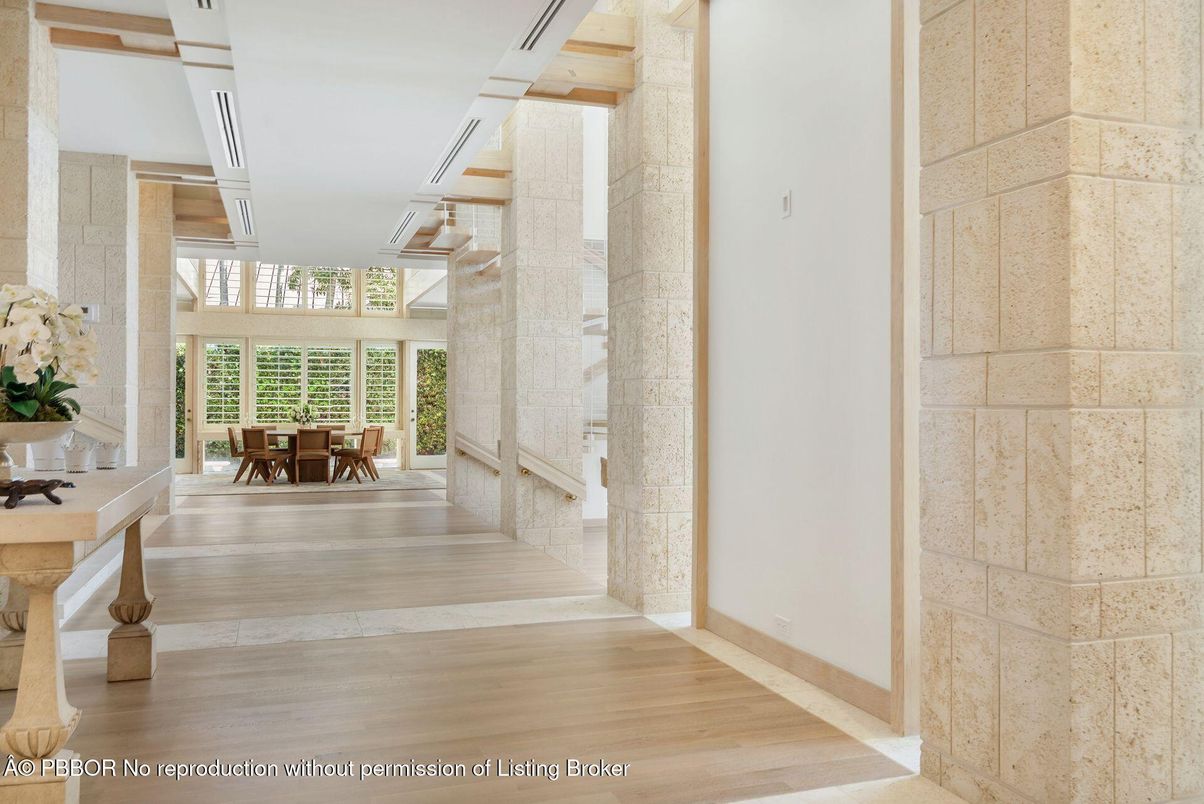 Interior, Stone Walls, Wood Texture Flooring
