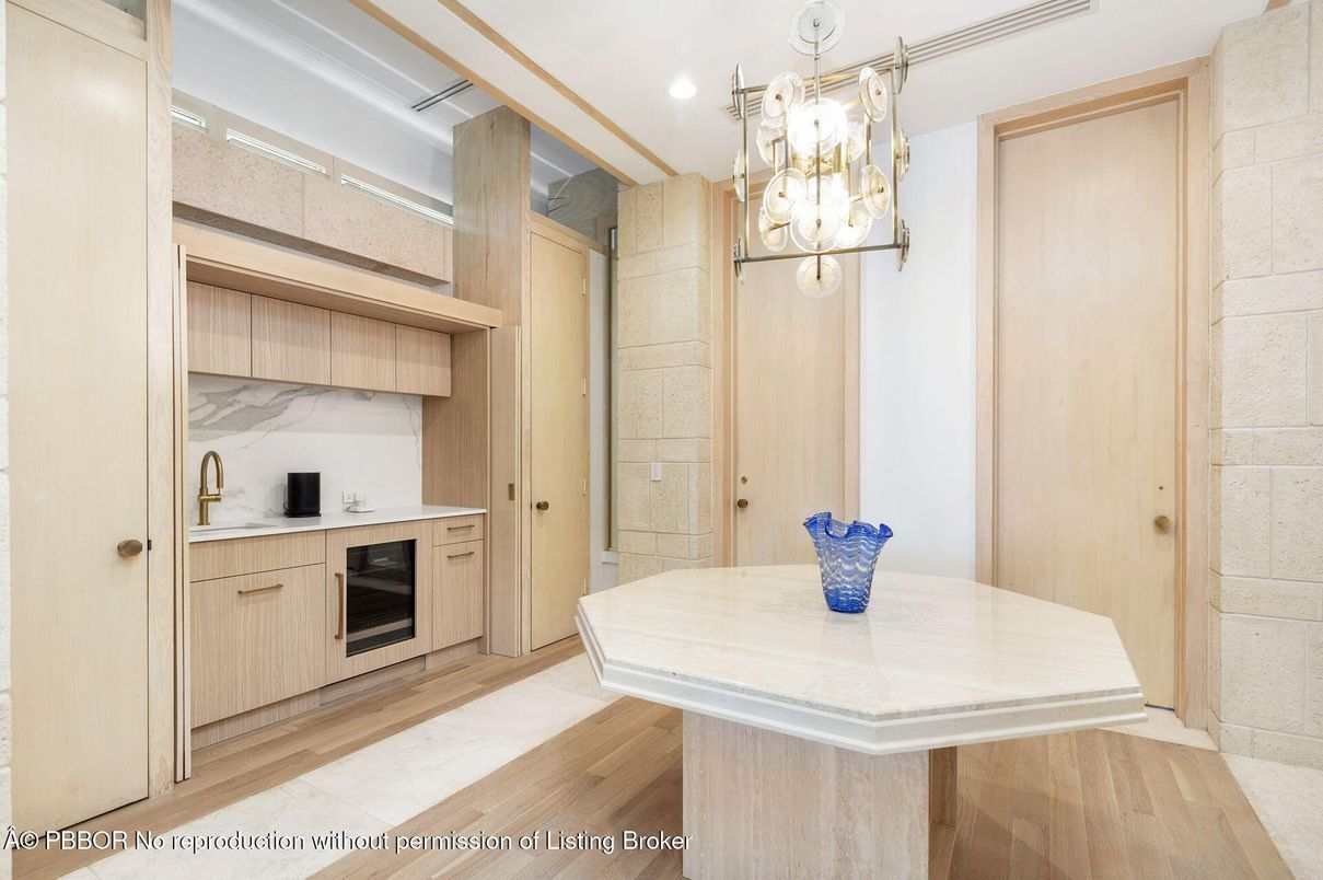 Chandelier, Interior, Kitchen, Recessed Lighting, Wood Texture Flooring