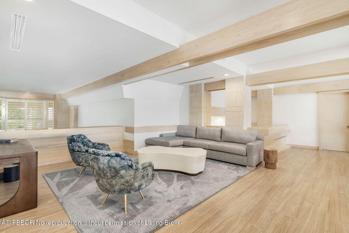 Interior, Living room, Recessed Lighting, Wooden Beams, Wood Texture Flooring