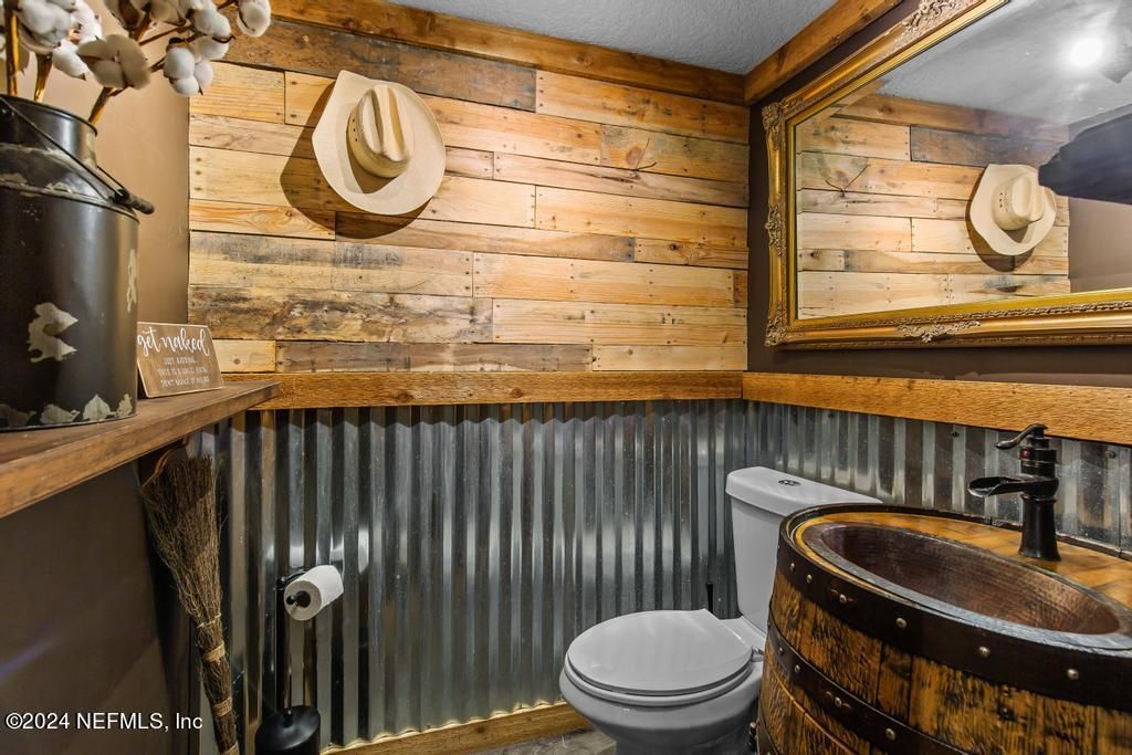 Bathroom, Interior, Wooden Walls