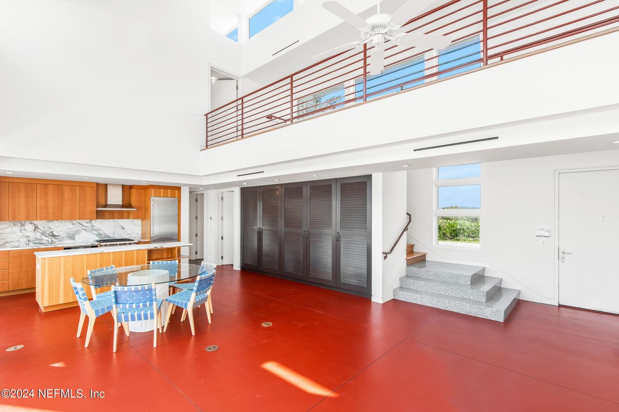 Interior, Kitchen, Marble Walls, Recessed Lighting