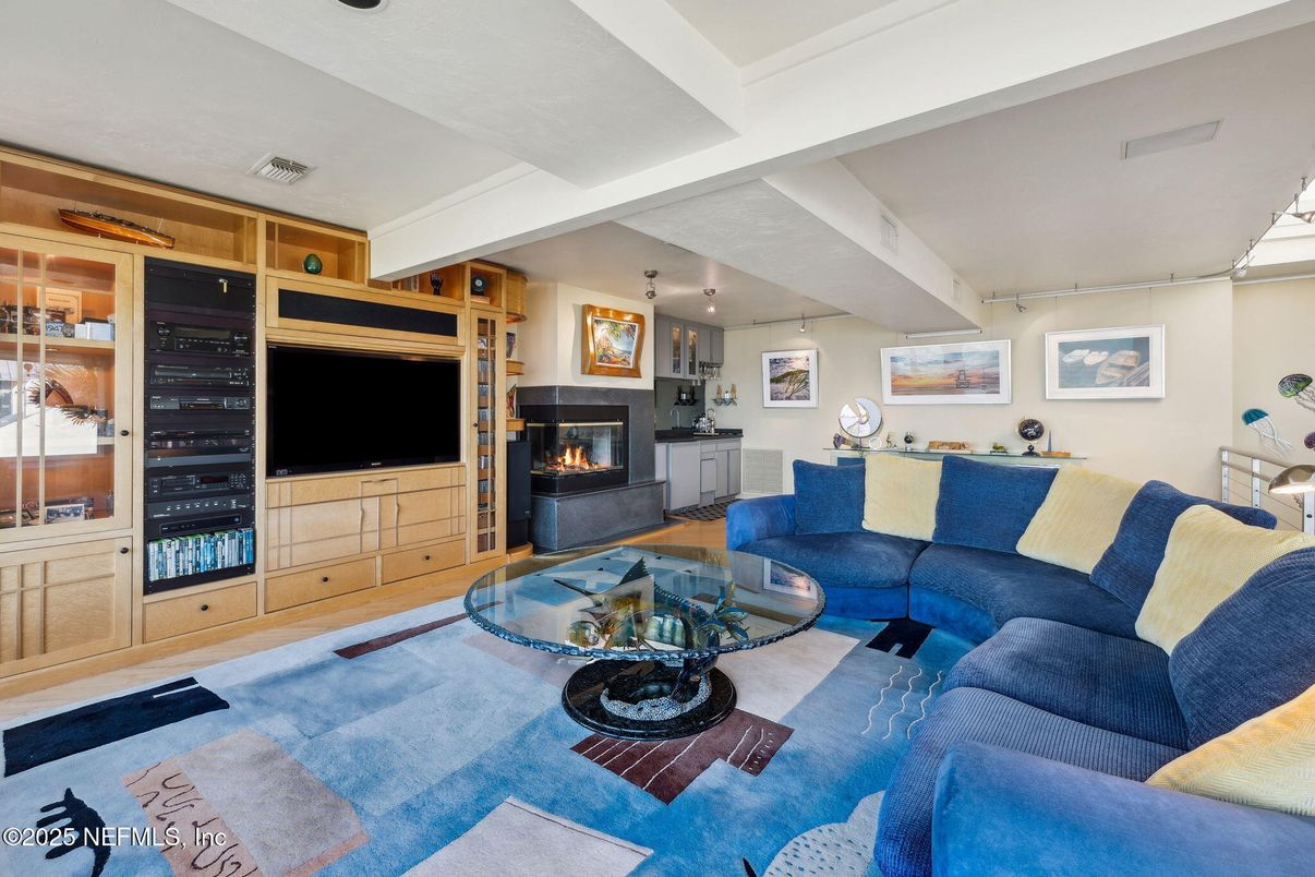 Fireplace, Interior, Living room, Pendant Lights