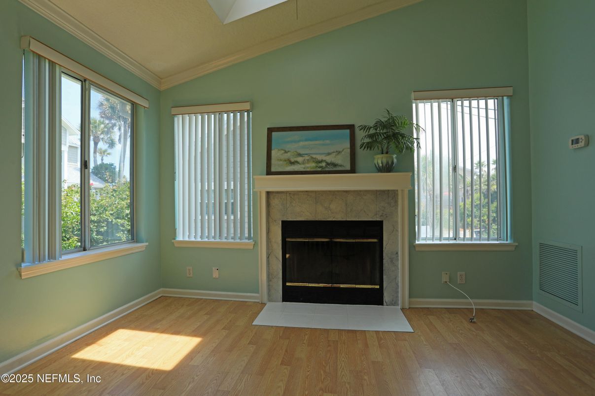 Empty room, Fireplace, Interior, Wood Texture Flooring