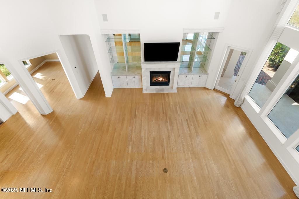 Fireplace, Interior, Wood Texture Flooring
