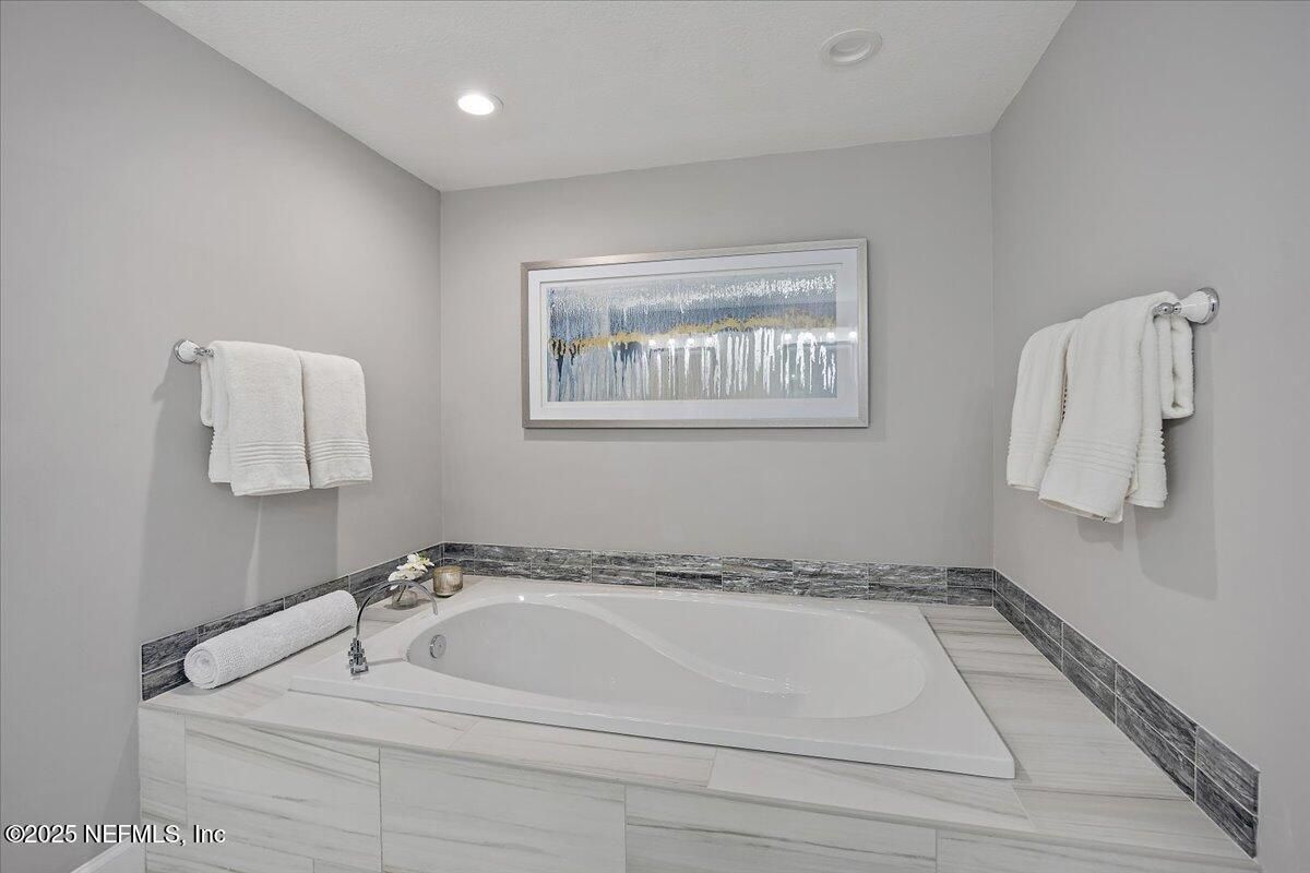 Bathroom, Interior, Marble, Recessed Lighting