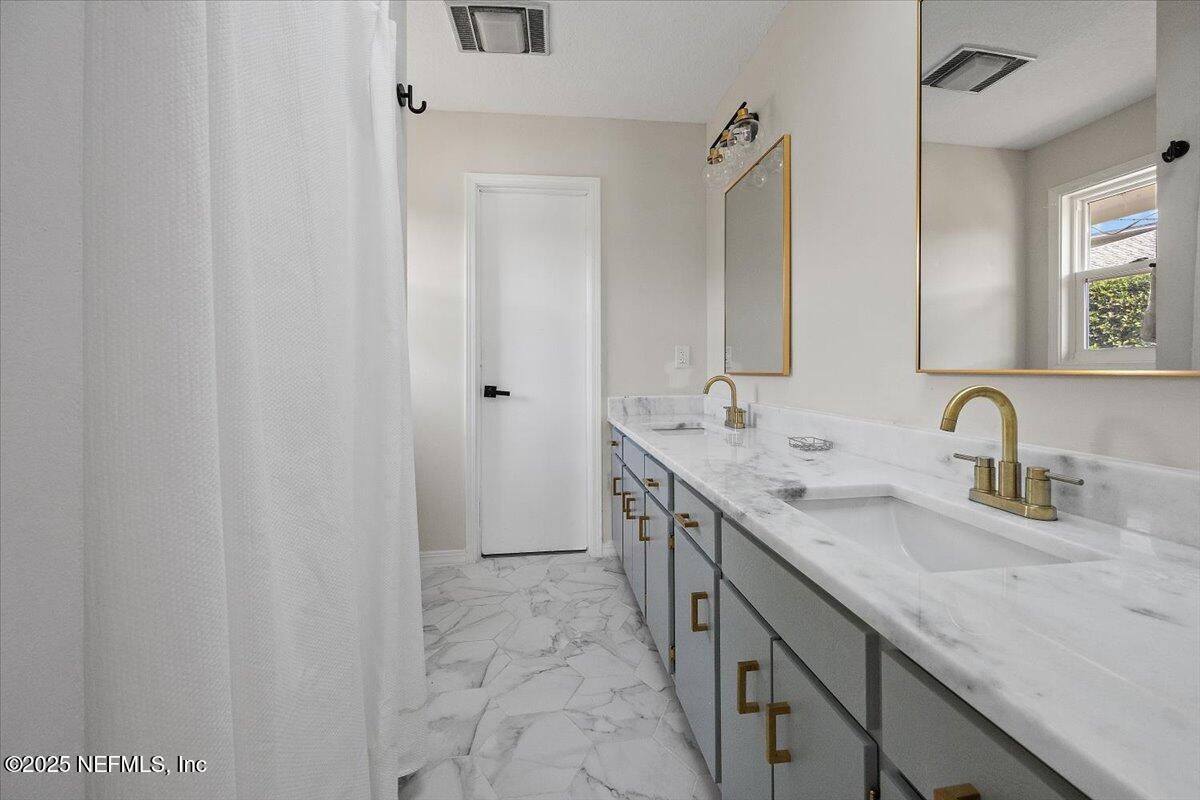 Bathroom, Dual Sink Vanities, Interior, Marble
