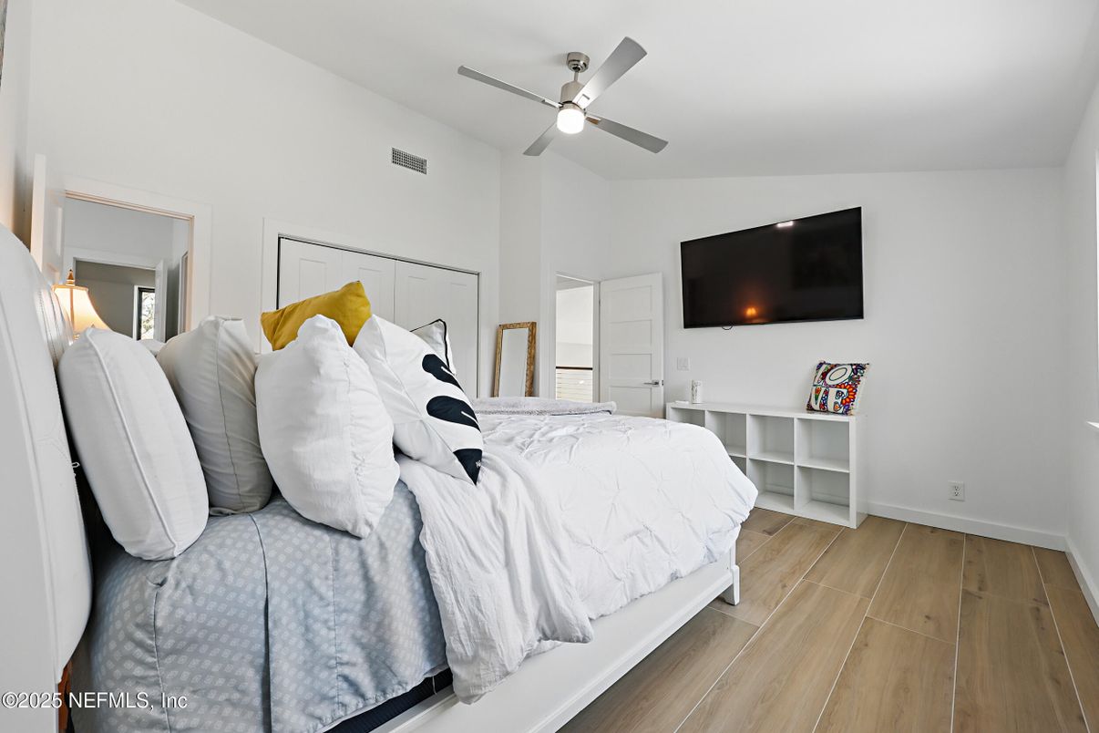 Bedroom, Interior, Wood Texture Flooring