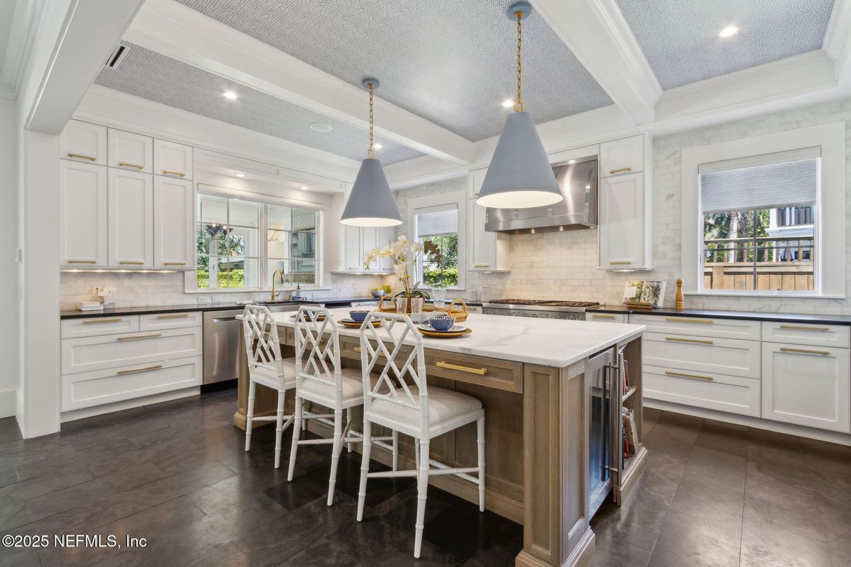 Interior, Kitchen, Pendant Lights, Recessed Lighting, Stainless Steel Appliances