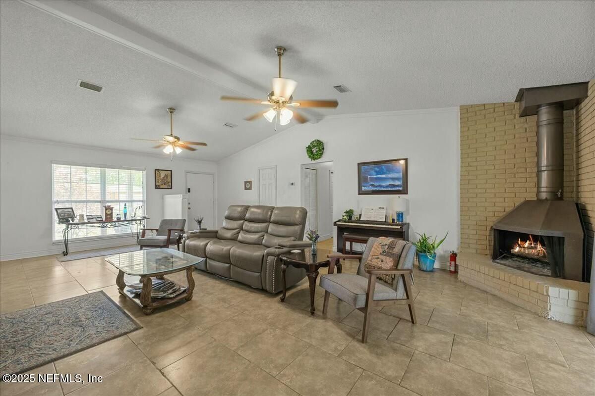 Fireplace, Interior, Living room, Stone Walls