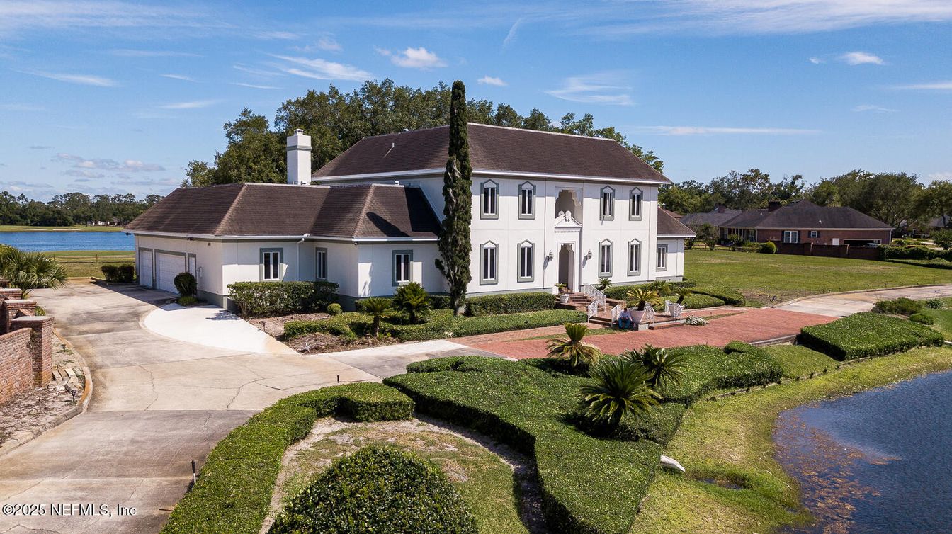 Backyard, Exterior, Facade, Water, French Provincial
