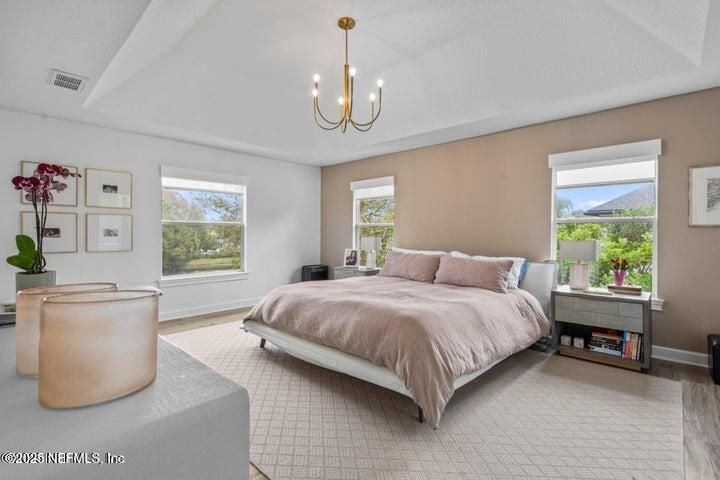 Bedroom, Chandelier, Interior