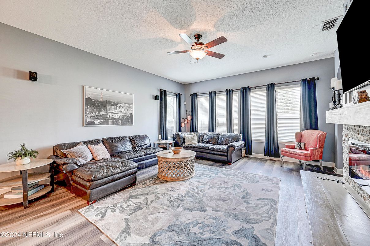 Fireplace, Interior, Living room, Wood Texture Flooring