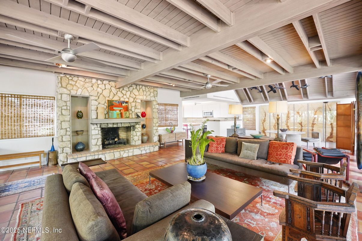 Fireplace, Interior, Living room, Stone Walls
