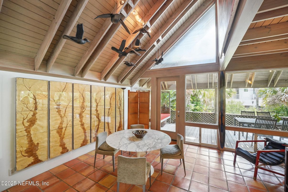 Interior, Sun Room, Wooden Beams, Wooden Ceilings