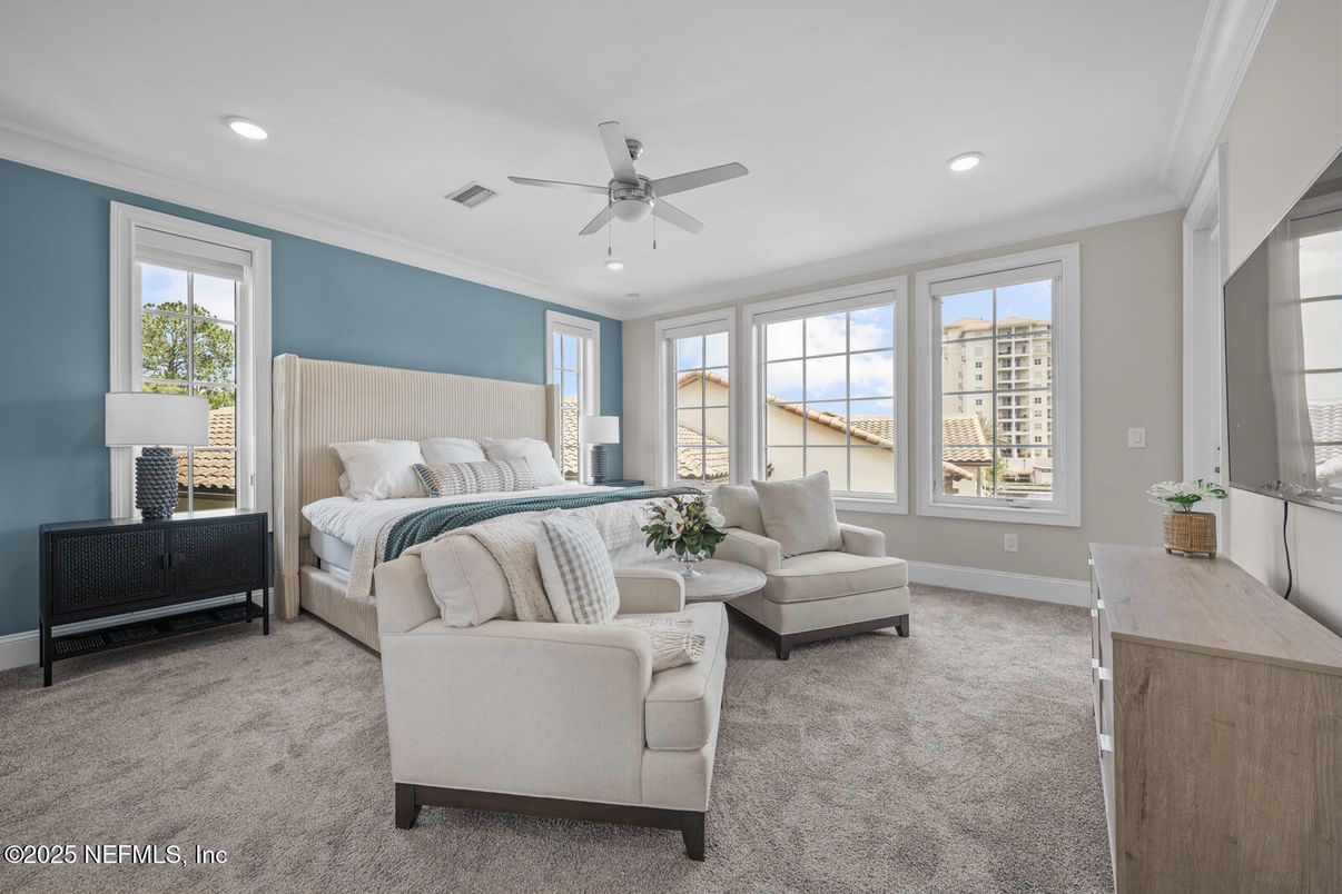 Bedroom, Interior, Recessed Lighting